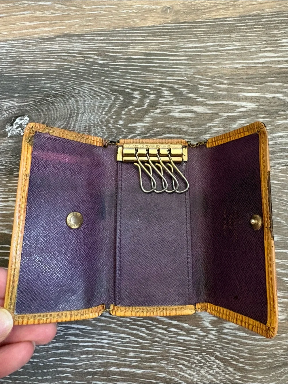 Louis Vuitton Epi Leather Key Pouches in Taupe & Beige